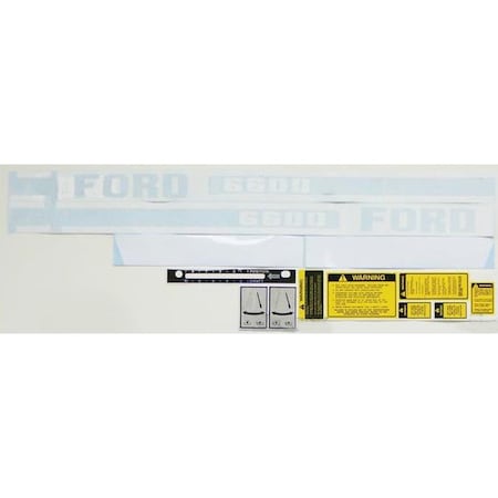 Aftermarket New Complete Decal Set Fits Ford Tractor 6600 19751981 with Warning Decals FORD6600DECALSET